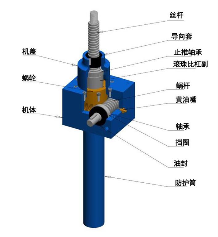 蝸輪絲桿升降機結構圖